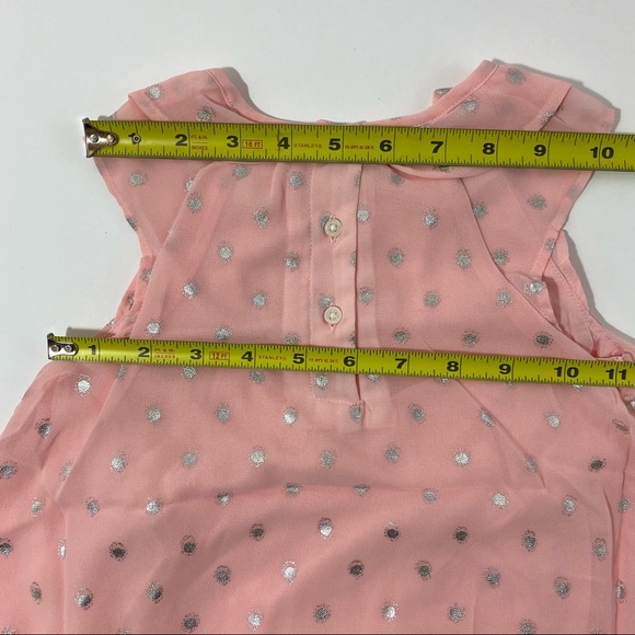 Toddler Girl OshKosh B'gosh Short Sleeve A-Line Foiled Dot Chiffon Dress - Picture 8 of 12